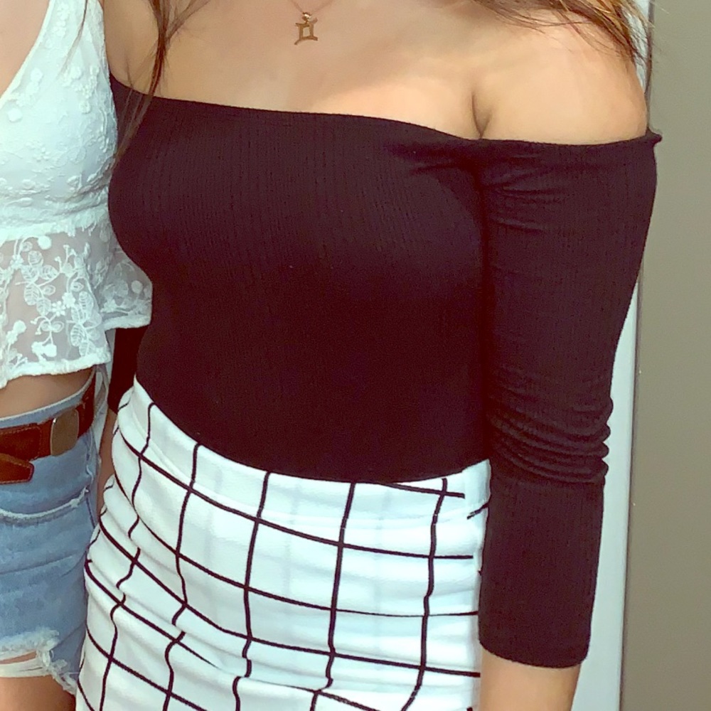 black off shoulder top